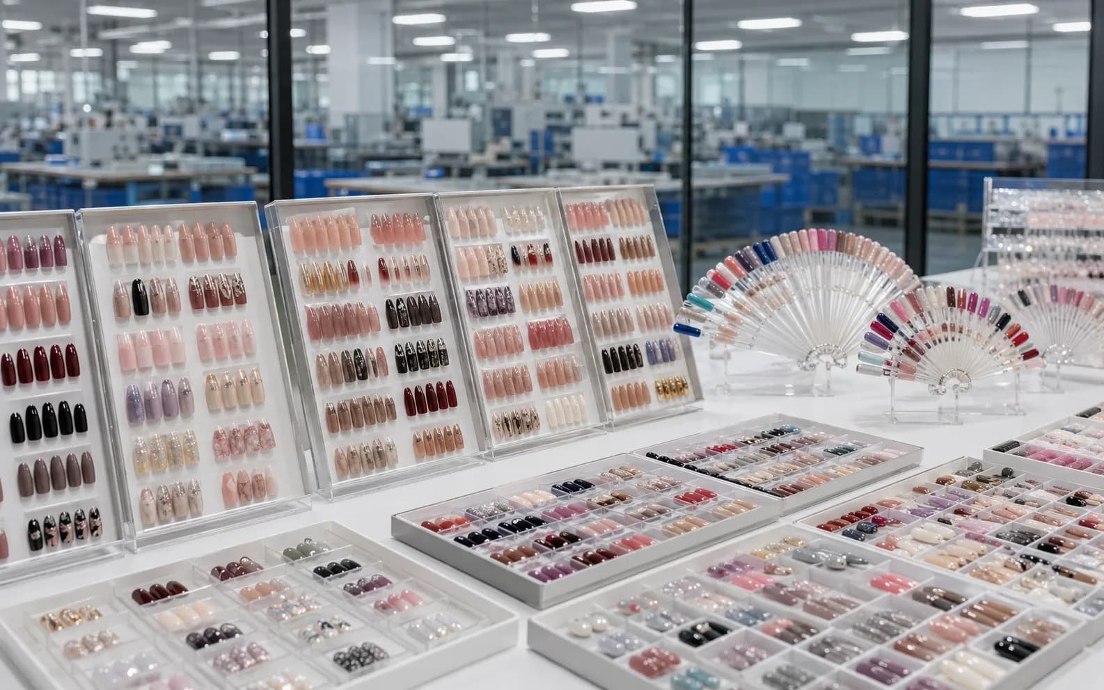 Handmade press-on nail sample development and decoration process